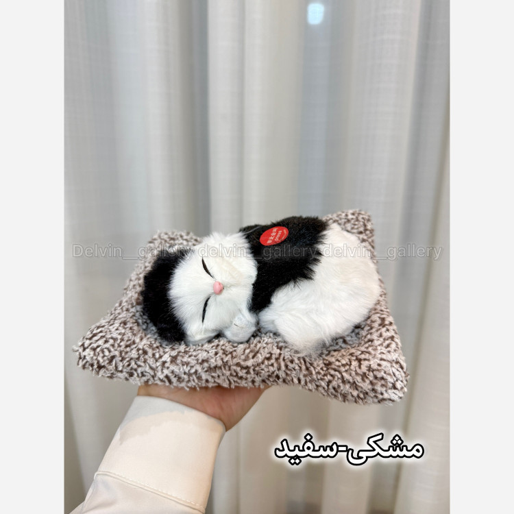 عروسک گربه پولیشی خارجی موزیکال (مدل خوابیده)